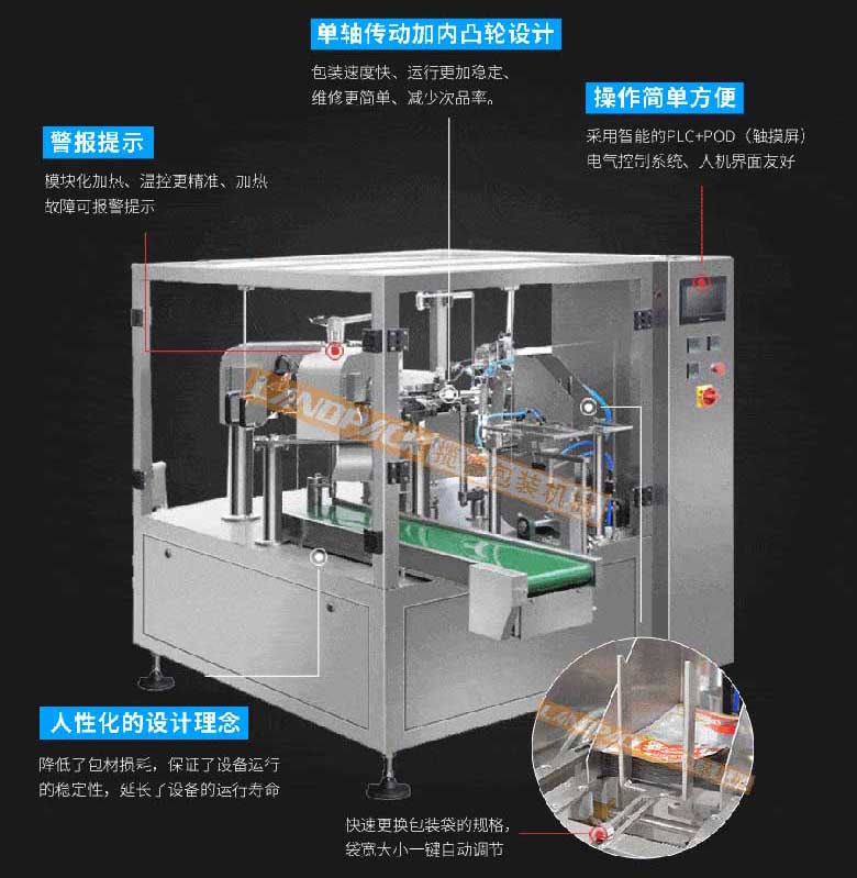 鹵蛋、麻辣小魚(yú)仔真空包裝機(jī)特點(diǎn)